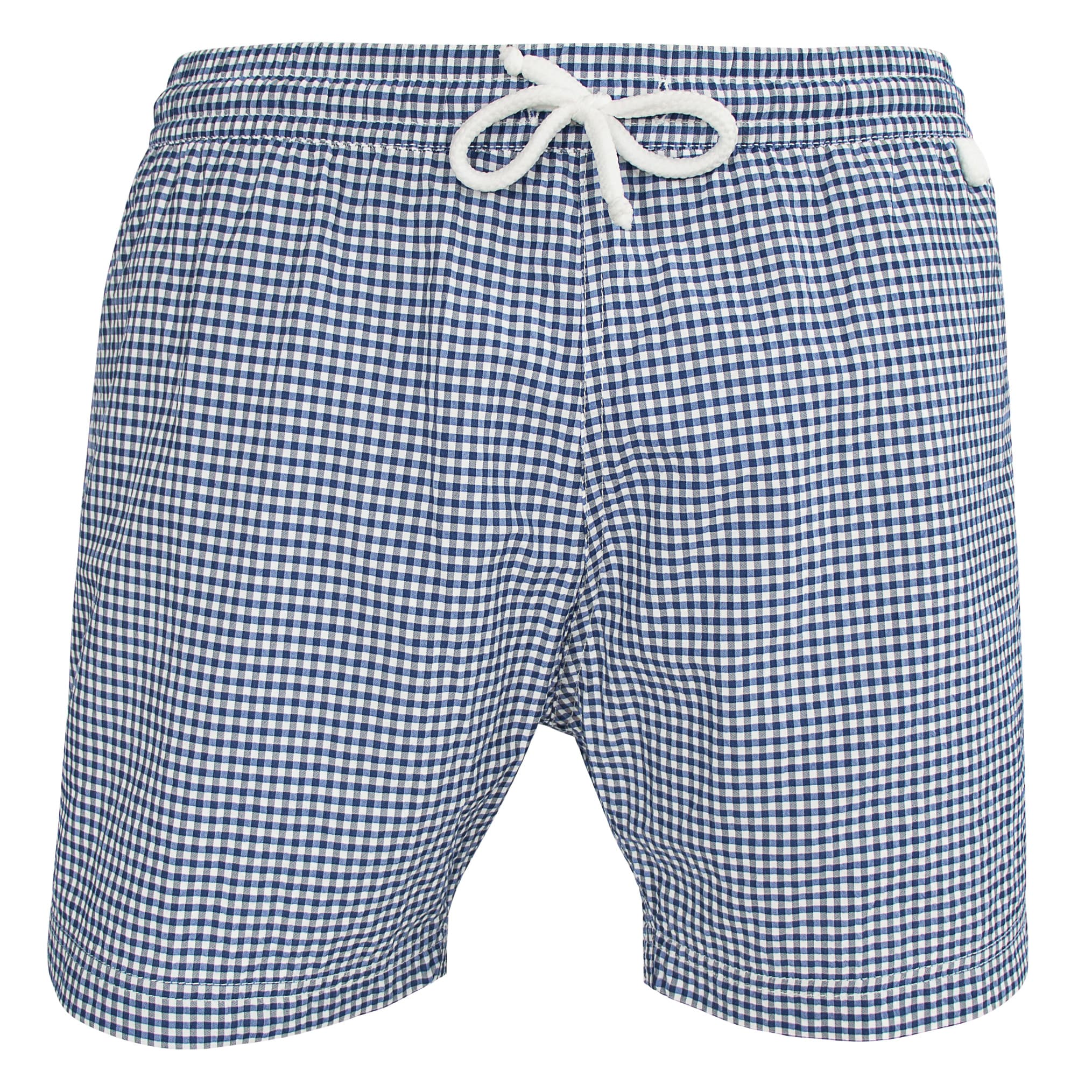 Montauk 701 - Vichy | Maillot Short de bain homme carreaux bleu noir et blanc